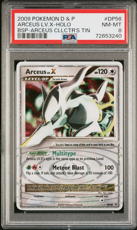 2009 Pokemon Diamond & Pearl Black Star Promo #DP56 Arceus Lv.X-Holo PSA 8